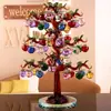 Casa del Árbol de Manzana de Cristal Regalo de Inauguración Decoración de Árbol de Cristal Adornos Esenciales Regalos de Inauguración Práctico