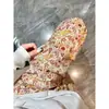 Pantalones de pijama para mujer con estampado floral de diseño retro, nuevo estilo verano 2026, pantalones holgados de pierna ancha para casa, adecuados para caminar y se pueden usar en la calle