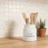 Porta de Colher/Faca e Garfo/Hashi de Cerâmica Personalizado para Exportação, Porta-Utensílios de Cozinha em Estilo Europeu, Porta-Espátula de Cerâmica para Utensílios de Cozinha