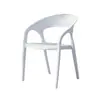 Cadeira de Plástico com Imitação de Rattan, Cadeira de Jantar ao Ar Livre para Lazer, Encosto Simples, À Prova d'Água e Prova de Sol, Cadeira de Plástico para Exterior para Loja de Chá com Leite