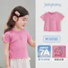 Camisas para Niñas, Camisetas de Verano de Manga Corta para Niños, Ropa de Verano Azul Estilo Francés para Niños, Bonitos Tops Nuevos para Bebés 2026
