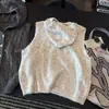 Chaleco de punto con capucha de un solo botón para mujer, nuevo otoño 2026 estilo coreano, holgado, casual, versátil, chaqueta suéter sin mangas