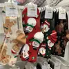 Kikiyasocks Calcetines para Mujer de Corea del Sur Dongdaemun Dibujos Animados Calcetín Navideño Papá Noel Estudiante Muñeco de Nieve Calcetín Mediano