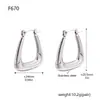 Moda Europea y Americana Pendientes Irregulares de Acero Inoxidable para Mujer Versátiles de Gama Alta No se Desvanecen Pendientes de Nicho Pendientes al por Mayor