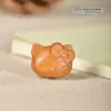 Sándalo Verde Palosanto Tallado Dibujo Animado Lindo Hello Kitty Colgante Pequeño DIY Cadena para Teléfono Móvil Joyería de Moda para Mujer Colgante