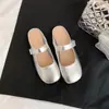 Verano Perezoso~ Mocasines Planos de Cuero Suaves y Lindos con Correa Ancha y Punta Redonda para Mujer