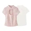Z Estilo Europeo Transfronterizo 2026 Nueva Moda Elegante Ropa para Mujer al por Mayor Cuello Mandarín Abertura Top de Lunares 3067053