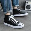 Nuevo Estilo de Verano Transfronterizo DIY Zapatos de Lona de Caña Alta para Pareja Zapatos de Hombre Sin Logotipo Zapatos de Tela Transpirables para Estudiante