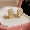 Amazon Transfronterizo Nuevo Producto Pendientes de Circonita, Sencillos, de Moda, Diseño de Alta Gama, Pendientes Personalizados y Elegantes para Mujer al por Mayor