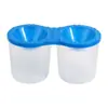 Taza para Lavar Pinceles de Pintura Infantil DIY Arte Graffiti Pintura Taza de Plástico Antiderrames con Tapa Pizarra Pizarra Taza para Pintura