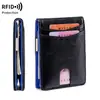 Cartera Antirrobo RFID para Hombre Minimalista Plegable 12 Tarjetas Portatarjetas de Crédito Ultradelgada Portátil Ranura para Múltiples Tarjetas Pinza para Billetes