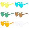 TY11 gafas de sol transparentes de gelatina con forma de corazón de melocotón para hombres y mujeres, gafas de sol con forma de corazón unidas entre Europa y Estados Unidos.