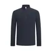 Camiseta de manga larga con cuello alto y media cremallera, mezcla de algodón mercerizado y lana, 260g, 50 unidades, con estampado de logo, ropa de trabajo corporativa, bordado