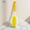 Cepillo para Biberones, Cepillo de Esponja, Cabezal de Esponja para Vasos de Vidrio, Herramienta Limpiadora de Cepillo para Tazas, Cepillo Limpiador para Termos, Cabezal Desmontable y Reemplazable
