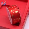 Cinta de Navidad 2.5cm 10 Yardas de Cinta de Poliéster Dorada con Foil Navideño, Cinta de Suministro para Exportación Amazon, Cinta Impresa.