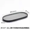 Plato Rectangular Serie Roca Gris-Negro para Restaurantes de Barbacoa, Vajilla de Melamina, Plato Caliente para Buffet Comercial, Plato para Guarnición