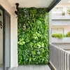 Pared Verde de Plantas Tridimensional, Paisajismo con Flores Artificiales, Pared de Fondo Artificial, Combinación de Paisaje, Decoración de Interiores, Pared de Plantas Simulada