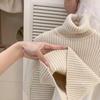 Suéter de cuello alto para niños, suéter grueso de invierno, suéter de punto para niños y niñas, parte superior interior suave y cálida.