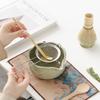 Flor de Cerezo Japones Matcha Cerámica Tazón Juego de Té Accesorios para Ceremonia del Té Juego de Herramientas Batidor de Té Cepillo de Bambú para Matcha Baimenli