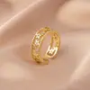 Anillos para Hombres y Mujeres, Lujo Accesible, Gama Alta, Anillos que No se Desvanecen, Anillos de Apertura Exagerados con Circonita, Joyería de Mano con Diseño de Nicho