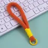Lanyard de Felpa Colorido para Teléfono Colgante de Muñeca con Cuerda Tejida a Mano en Forma de Estrella Llavero Lanyard para Botella de Agua