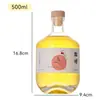 Frasco de Vidrio Redondo para Vino Botella de Vino Vacía Decorativa Creativa Hogareña Frasco de Vino de Un Jin Estilo Chino Jarra Pequeña de Vino Se Puede Imprimir