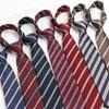 Corbata Marrón Café Rayas Rojas Estilo JK Universitario Japonés para Chicas Escuela Azul Corbata Atada a Mano