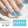 Adesivos para Manicure em Gel Sem Luz de 14 Dedos Popular na Temu Transfronteiriça Adesivos de Unha à Prova d'Água de Longa Duração