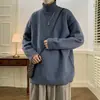 Suéter interior de cuello alto para hombre, otoño e invierno, nuevo, holgado, casual, de alta calidad, suave, guapo, suéter básico para niños