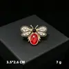 Série Abelha Broche de Inseto Strass Pino Decorativo Nova Personalidade Feminina Moda Barroco Distintivo Fixo