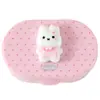 Estojo para Lentes de Contato de Coelho e Urso de Desenho Animado, Estojo para Óculos Giratório Fofo Estilo Menina, Caixa de Lentes de Contato Dupla com Pontos à Prova de Choque