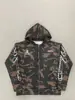 Outono de 2025 Novo Moda de Rua Masculina e Feminina Estampado Camuflado Harajuku Estilo Ins Moletom com Zíper Roupas Y2k
