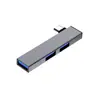 Hub USB-C Doblado Lateral Estación de Acoplamiento USB 3.0 Uno a Tres para Portátil Teléfono Disco U Divisor de 3 Puertos