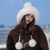 Novo chapéu mongol chapéu cabeça grande mulheres inverno malha chapéu de lã espessado quente proteção da orelha nordeste Lei Feng chapéu mulheres