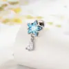 Nuevo Estilo Fresco de Nicho Hensen Zircón Azul Marino Claro Caramelo Estrella Varilla Retorcida Tornillo Perforación de Cartílago Clavo de Hueso de Oreja