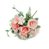 Fabricante de Productos Transfronterizos Venta Directa Ramo Simulado de Hortensia Rosa Pequeña Ramo de Mano Decoración de Accesorios de Boda Muebles para el Hogar