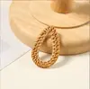 Acessórios de Joias DIY Tecidos em Rattan Puro Feitos à Mão no Vietnã Estilo Festivo Geométrico Exagerado Redondo Material para Brincos Tecidos em Bambu Rattan