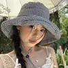 Sombrero de Pescador Pied de Poule Estilo Coreano para Mujer Verano Viaje Protector Solar Anti-ultravioleta Exterior de Ala Ancha Cubre Rostro Sombrero de Playa