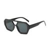 Óculos de Sol Retro de Rua com Lentes Duplas, Estilo Americano Ins, Moderno para Homens e Mulheres, Adequado para Rostos Redondos, Versátil Uv400