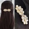 Presilha de Mola Coroa de Pérola Moda Estilo Coreano Elegante Strass Princesa Presilha Lateral Textura Retrô Luxo Presilha de Cabelo Lua