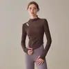 Camiseta Deportiva de Manga Larga para Pilates para Mujer con Almohadilla en el Pecho Ropa de Yoga Profesional de Alta Gama Malla Ropa de Fitness Superior