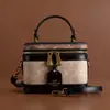 Bolsa Saco Estampada de Luxo de Hong Kong 2025 Nova Moda Feminina Bolsa para Marmita Bolsa Color-Blocking Ombro Único Transversal Bolsa de Mão