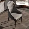 Silla Minimalista Moderna de Lujo Ligero, Silla de Comedor para Hotel, Taburete con Respaldo para Casa de Alquiler, Silla Suave para Ocio en Casa y Mahjong