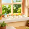 Adornos de Micro-Paisajismo, Ramos de Flores Simuladas, Macetas, Artesanías de Resina, Adornos Mini de Escritorio para Casa de Muñecas