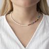 Joyería Transfronteriza Estilo Europeo y Americano Perla con Forma Especial Letra Cadena Clavícula Combinación Multicapa Apilada Color Collar de Cuentas de Arroz Pequeñas para Mujer