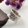 Anillo de Loto Vintage Resistente de Plata de Ley S925 para Mujer, Diseño Abierto, Diseño de Nicho, Sensación de Alta Gama, Lujo Ligero, Nuevo Producto Único