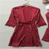 Ropa de Casa Sexy y Abundante del Fabricante, Bata Bordada de Encaje de Otoño para Dormir Divertido