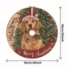 Saia de Árvore de Natal Transfronteiriça Novo Desenho Homem de Gengibre Impressão Digital Decorações de Natal Saia de Árvore Criativa Atacado