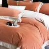 2026 nuevo juego de ropa de cama de alta gama de cuatro piezas de vellón de coral cálido de invierno, sábana y funda de edredón de franela de leche