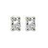 Pendientes personalizados de estilo coreano para mujer, nuevos en línea, de alta gama, de moda roja, estilo frío, sencillos, con circonitas cuadradas que combinan con todo.
